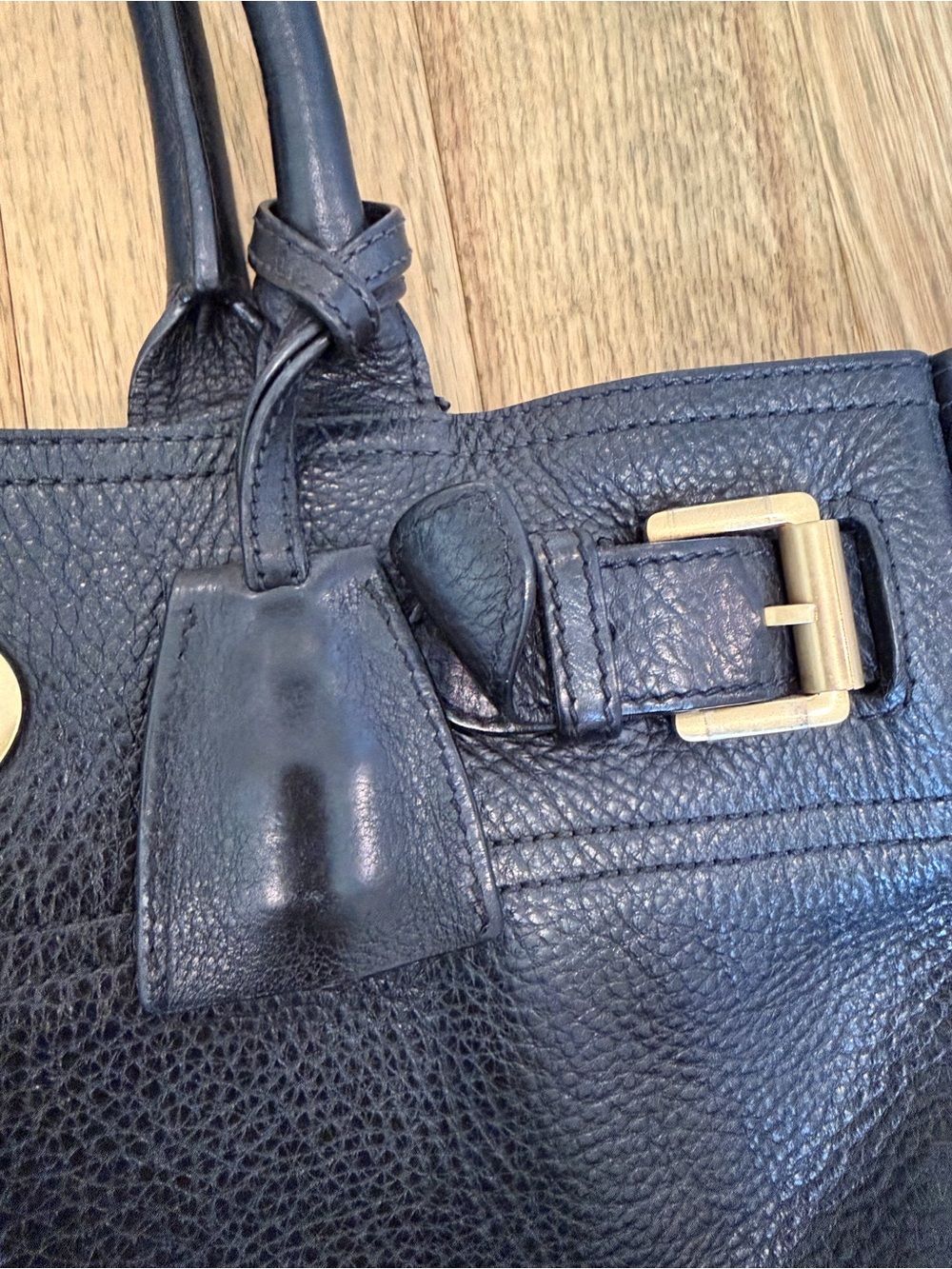 Mulberry Bayswater Black Leather Tote Bag Brass Hardware + Dust Bag — image 6 of 8